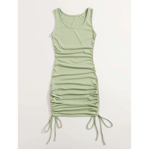 NWOT Green Drawstring Dress